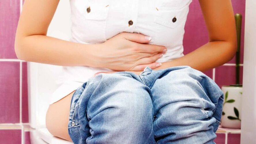 Intestinal disorder in case of smoking rejection