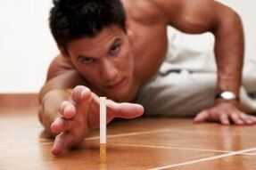 abstinence in men with smoking cessation and changes in the body